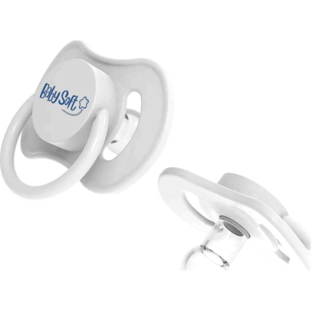 BabySoft  Yuvarlak Uçlu Beyaz Emzik 0 - 6 Ay Kız - Erkek Emzik Fiyatı