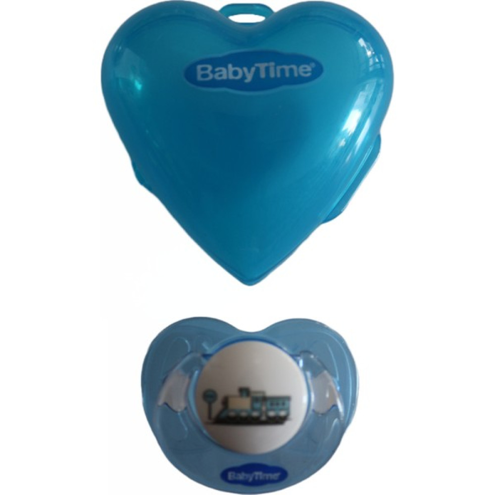 Babytime 510 Kalpli Emzik Saklama Kabı + Koruyucu Kapaklı Damaklı Emzik 18+ Ay (3 No) Mavi Emzik Fiyatı