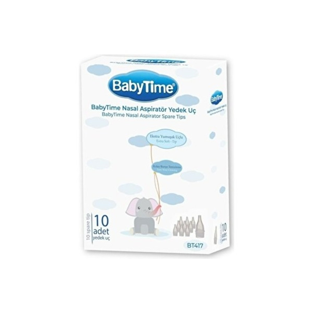 Babytime BT417 Nazal Burun Aspıratörü Yedek Uç 10 Adet Burun Aspiratörü Fiyatı