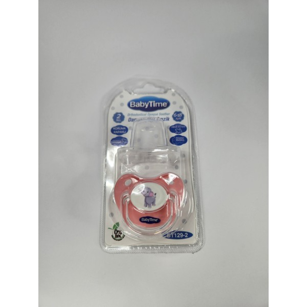 BabyTime Damaklı Koruma Kapaklı Mat Emzik 6-18 Ay - 6 - 18 Ay - Pembe Emzik Fiyatı