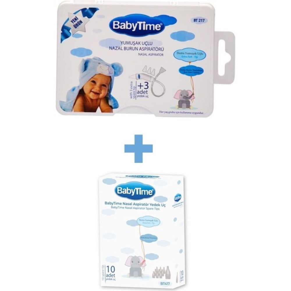 Babytime Yumuşak Uçlu Nazal Aspiratör + Yedek Uç Burun Aspiratörü Fiyatı