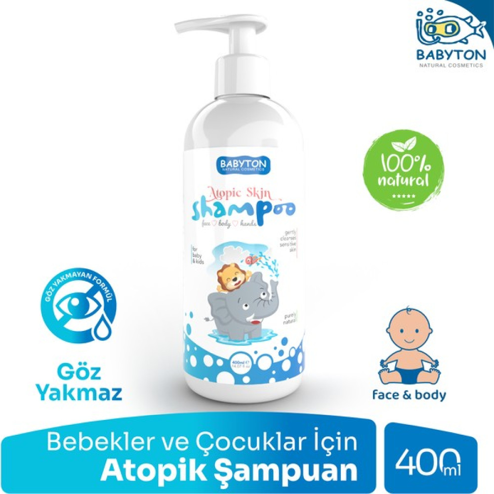 Babyton Atopik Çok Kuru ve Hassas Ciltler Için Doğal İçerikli Saç ve Vücut Şampuanı 400 ml Bebek Şampuanı Fiyatı