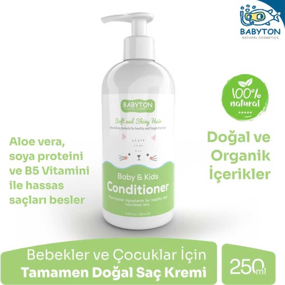 Babyton Bebek ve Çocuklar Için Doğal İçerikli Saç Kremi 250 ml - 1 Bebek Bakım Fiyatı