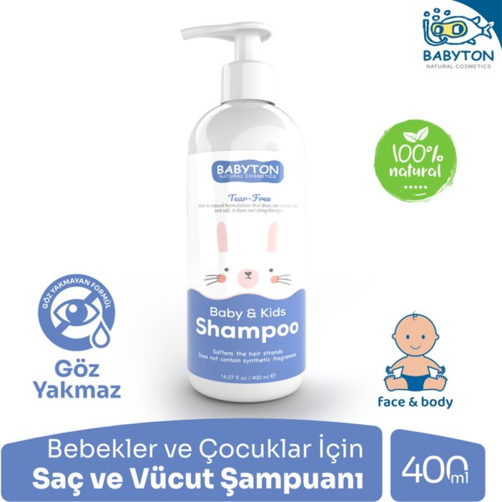 Babyton Göz Yakmayan Doğal İçerikli Bebek ve Çocuk Şampuanı 400 ml Bebek Şampuanı Fiyatı