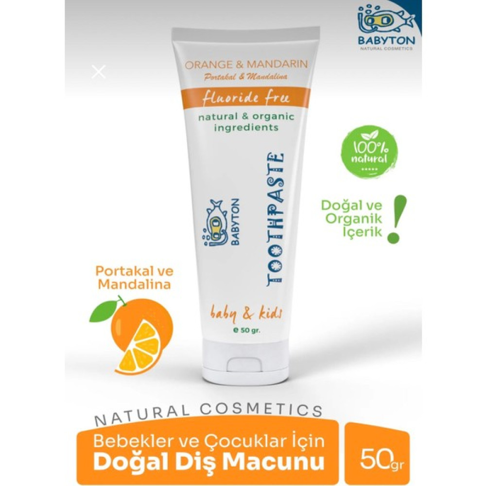 Babyton Organik Diş Macunu Portakal & Mandalina 50 gr Diş Macunları Fiyatı