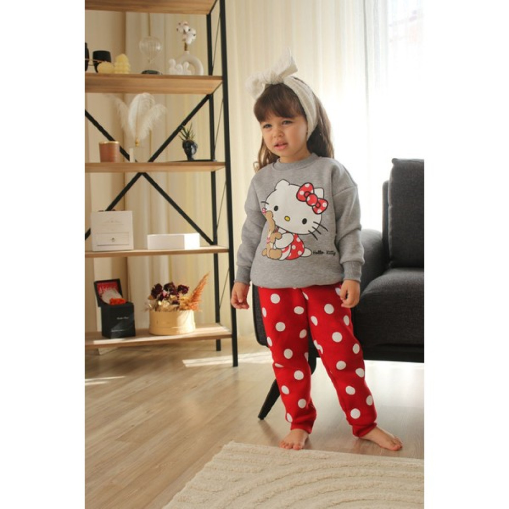 Babywom Hello Kitty Baskılı Şardonlu Kız Eşofman Takımı Bebek Giysi Takım Fiyatı