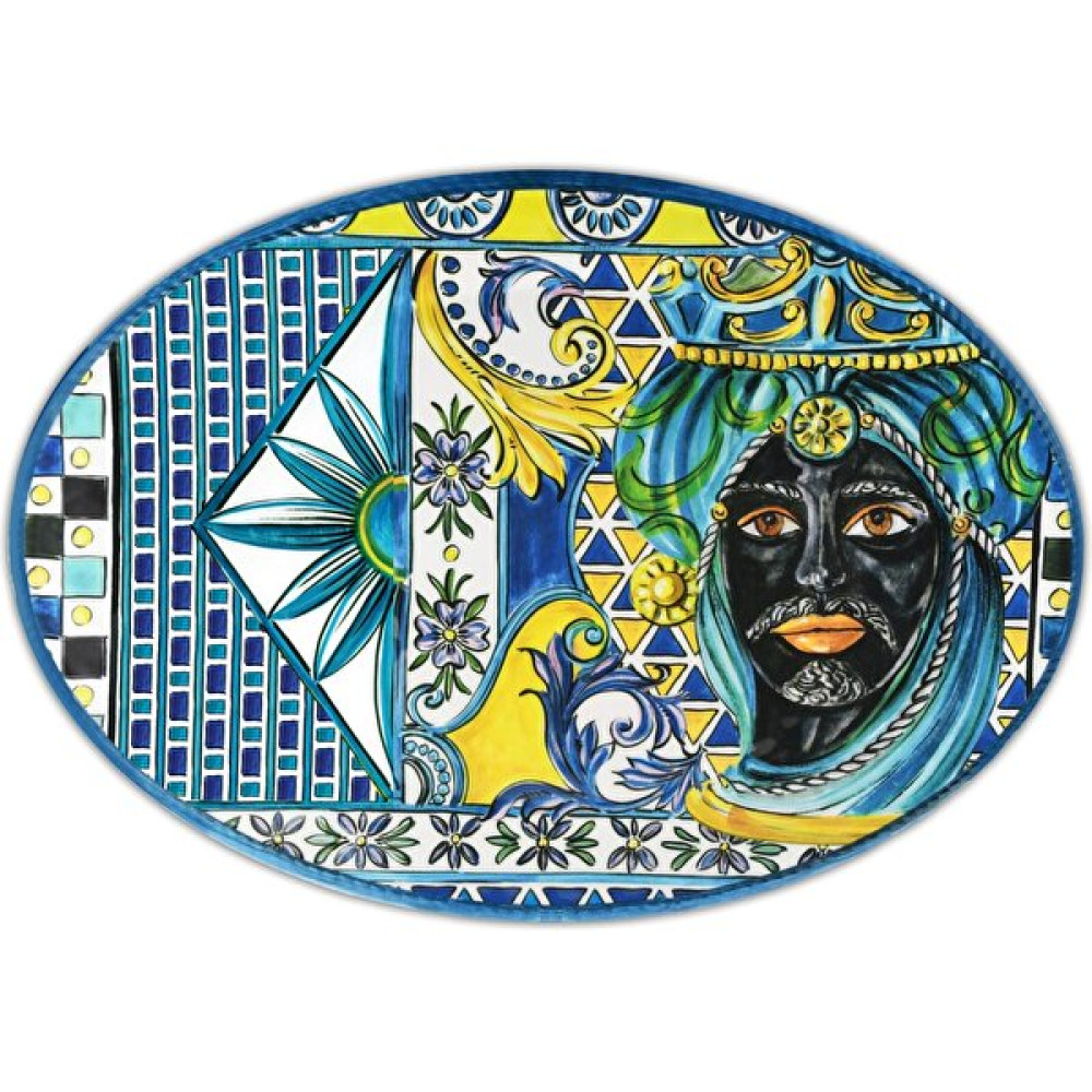 Baci Milano Mavi Barok Oval Servis Tabağı 50X35 cm BMSER1.BRM01 Mutfak Gereçleri Fiyatı