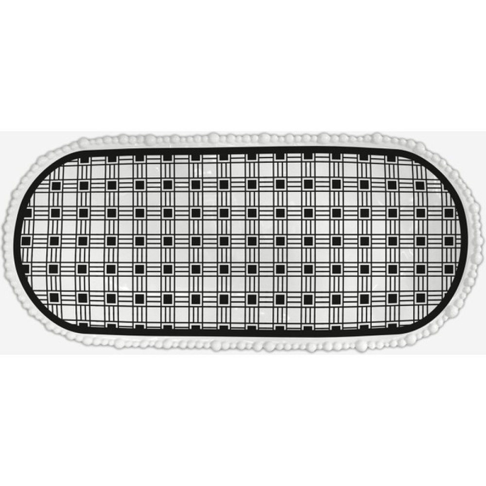 Baci Milano Siyah Beyaz Melamin Servis Tabağı 53x24 Cm Mutfak Gereçleri Fiyatı