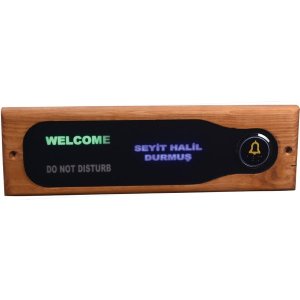 Back Home LED Işıklı Isimli Dekoratif Kahverengi Ahşap Kapı Zili Butonu Oto Boyaları Fiyatı