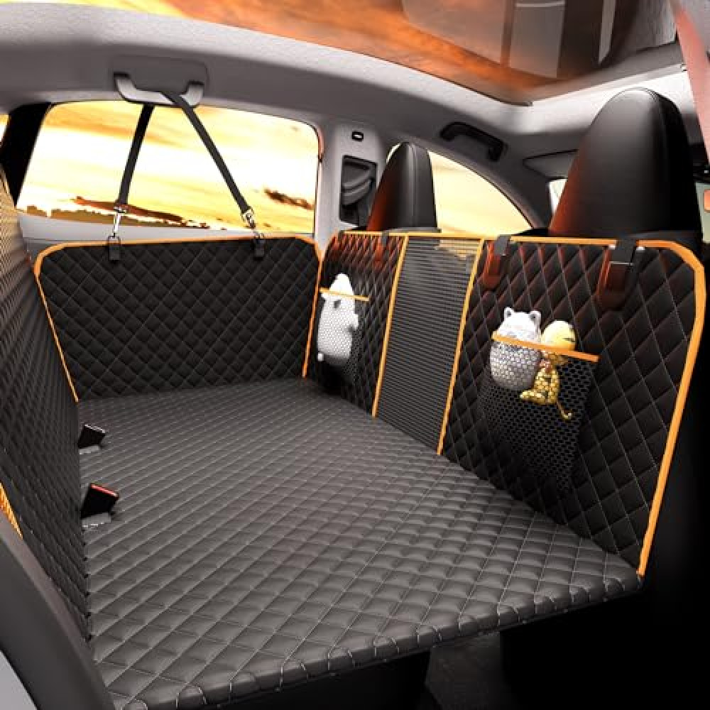 Back Seat Extender for Dogs,Holds 420lbs,Waterproof Dog Car Seat Cover for Back Seat with Hard Bottom,2025 Upgraded Material Dog Hammock for Car,Easy to Use and Clean Pet Products Fiyatı