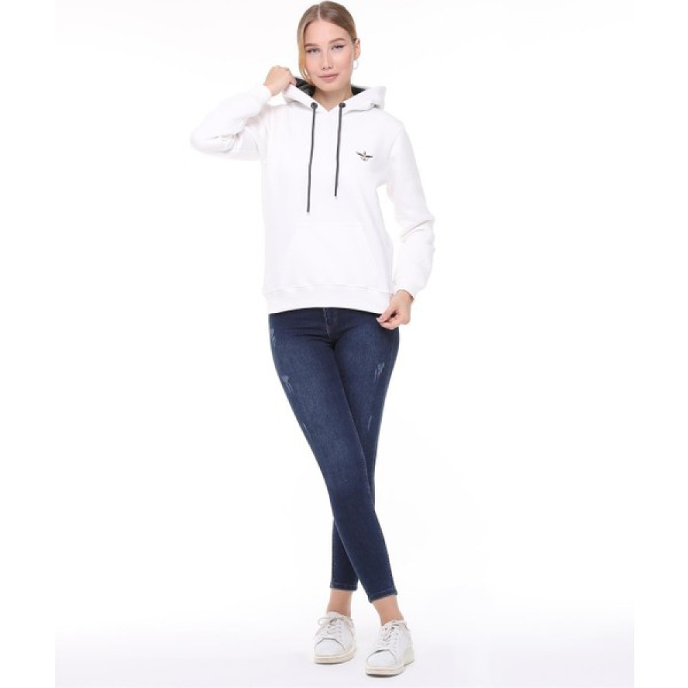 Backpacker Kadın Sweatshirt Kapüşonlu Ekru - S Regular Oto Boyaları Fiyatı