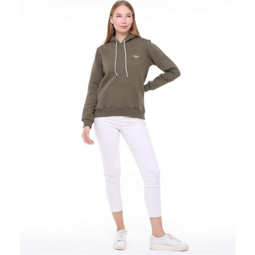 Backpacker Kadın Sweatshirt Kapüşonlu Haki - XL / Regular Oto Boyaları Fiyatı