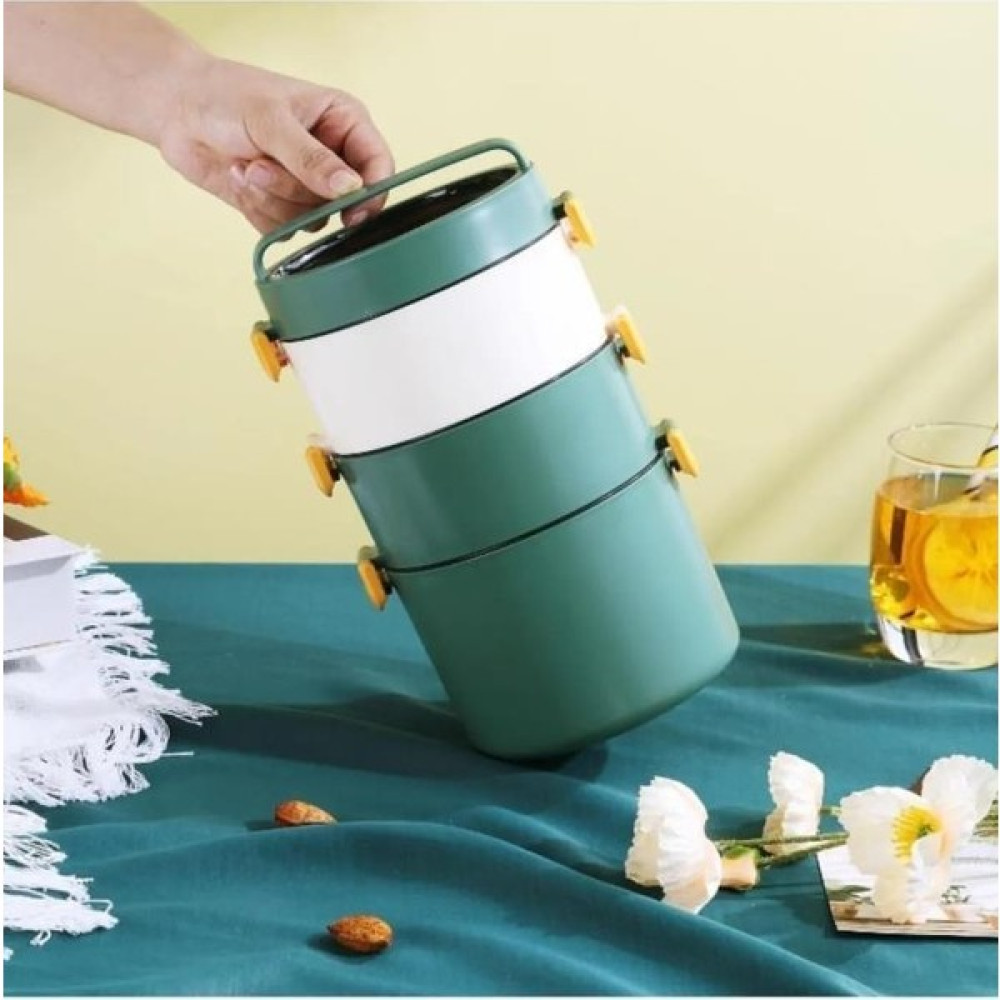 Backpacker Paslanmaz Çelik Yemek Kutusu 1800ML Yeşil Kamp Mutfağı Fiyatı