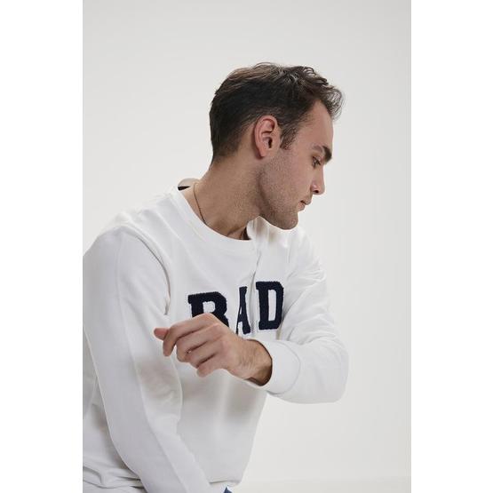 Bad Bear Bad Convex Crewneck Beyaz Erkek Sweatshirt