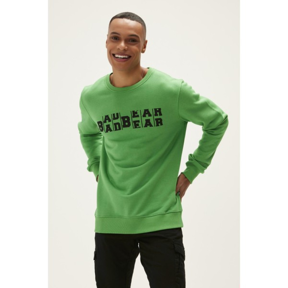 Bad Bear Counter Erkek Yeşil Baskılı Sweatshirt Erkek Sweatshirt Fiyatı