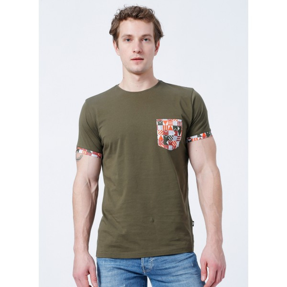 Bad Bear O Yaka Normal Kalıp Baskılı Haki Erkek T-Shirt - 22.01.07.020_Flag Pocket Erkek T-shirt Fiyatı