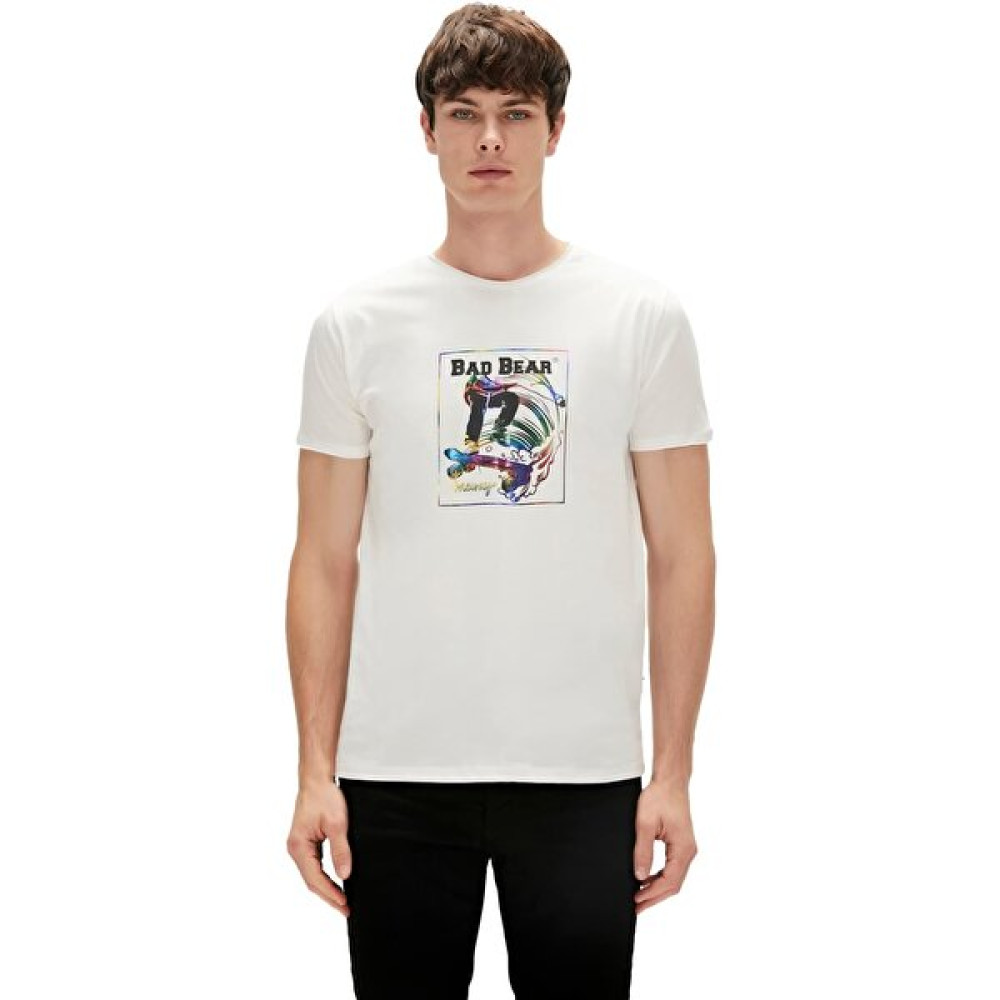 Bad Bear Oneway Erkek Baskılı Tişört - 23.01.07.037 Beyaz Xl - Beyaz Erkek T-shirt Fiyatı