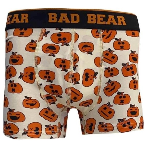 Bad Bear Pumpkin Off-White Beyaz Balkabağı Desenli Erkek Boxer Erkek Boxer Fiyatı