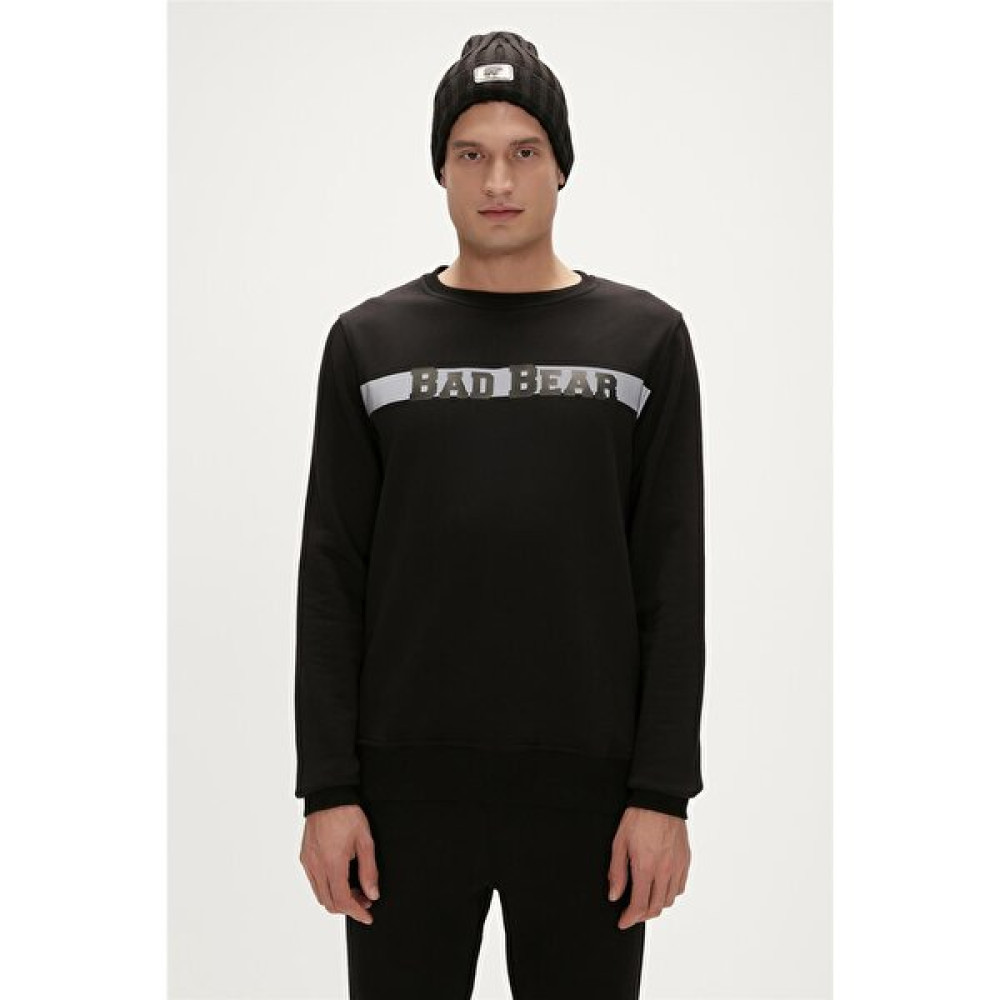 Bad Bear Reflect Bear Crewneck Siyah Erkek Sweatshirt Erkek Sweatshirt Fiyatı