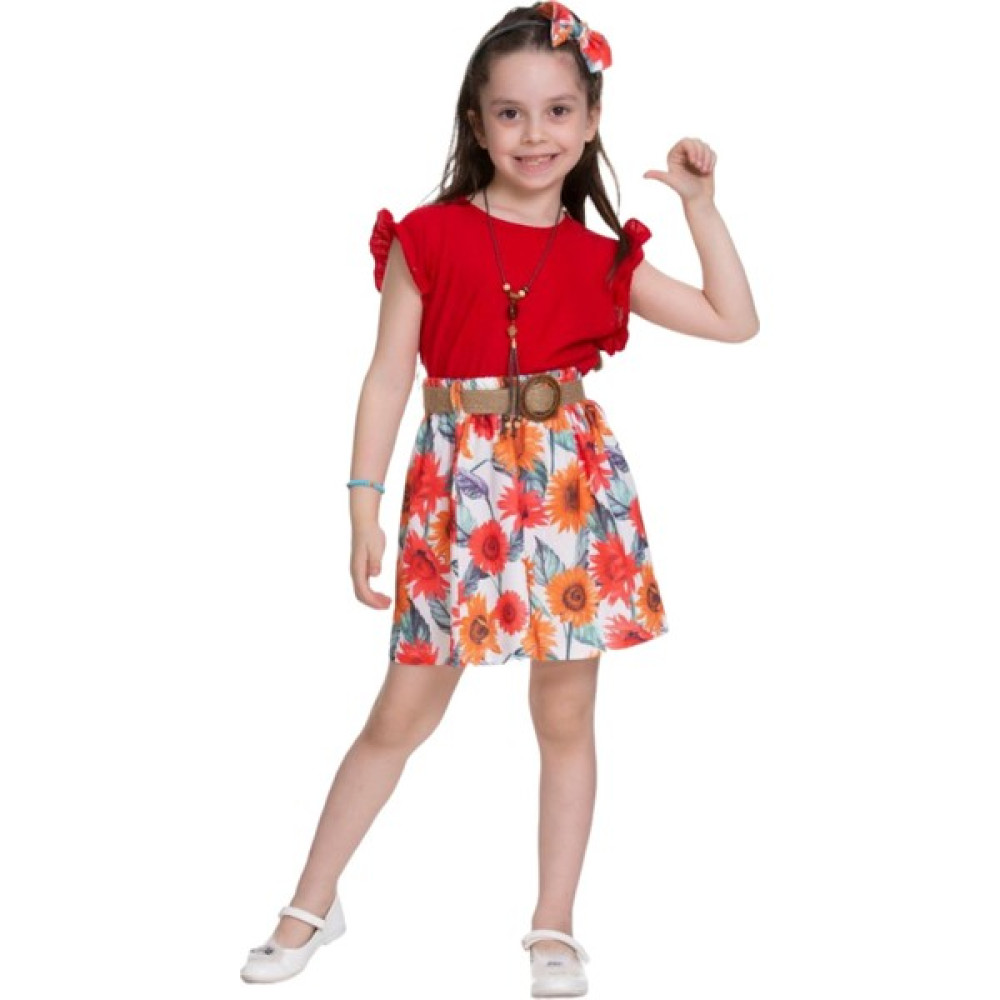 Badaboom Kids Kız Çocuk Kolyeli Taçlı Etekli Takım Kız Çocuk Giyim Takımı Fiyatı