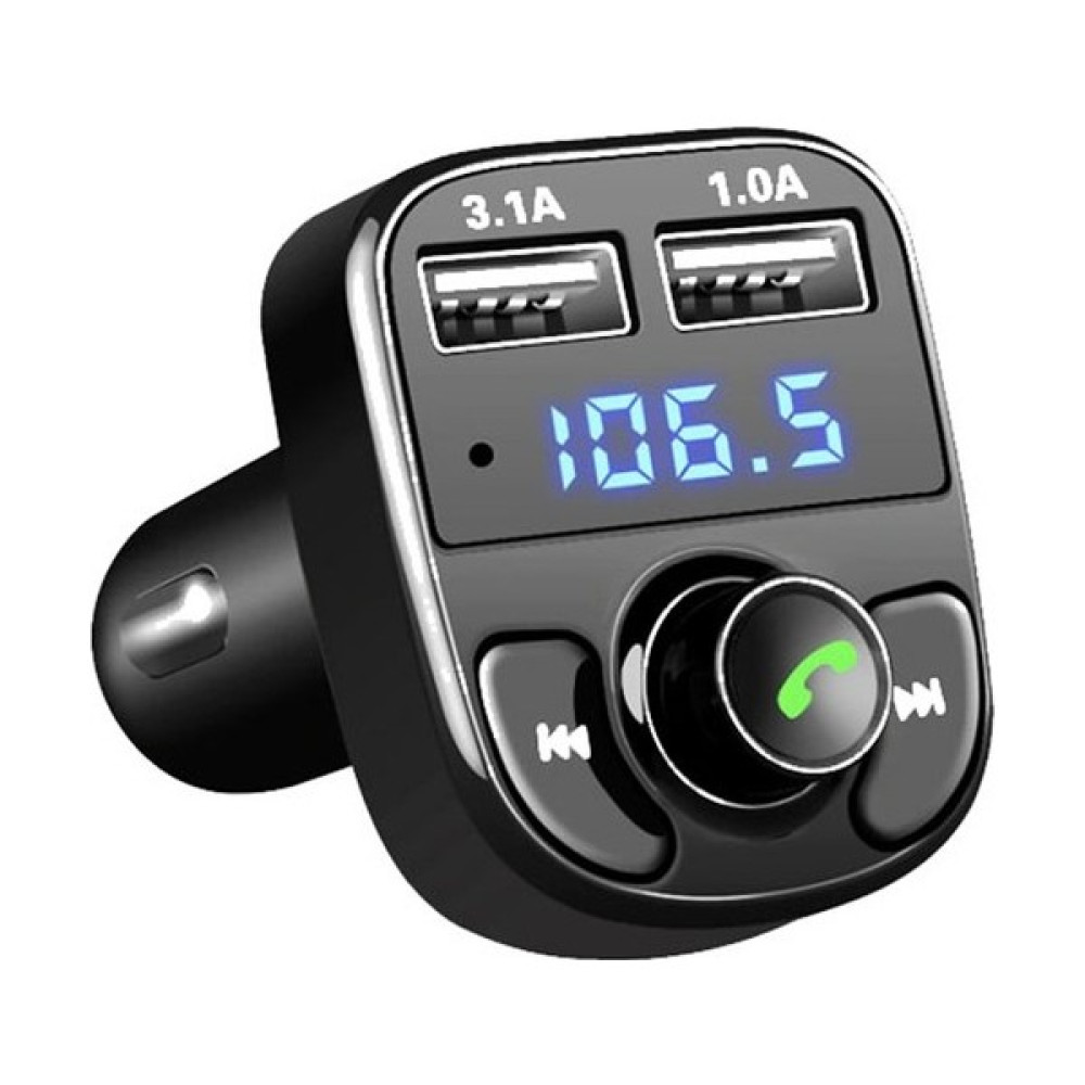 Badatrend Araç Fm Transmitter Bluetooth USB Mp3 Sd Kart Çakmaklık Girişli Oto Müzik Çalar Kiti Kablosuz Car X8 3.1 Hızlı Şarj Oto Transmitterleri Fiyatı
