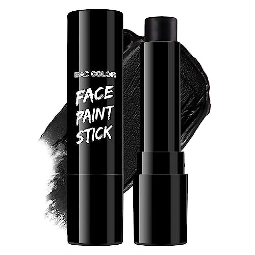 BADCOLOR Black Cream-Blendable Face Body Paint Stick for Adults Children Eye Black Softball Football Baseball Sports , Non-Toxic Hypoallergenic for Halloween SFX Makeup Cosplay Joker Costume Parties Face & Finger Paint Fiyatı