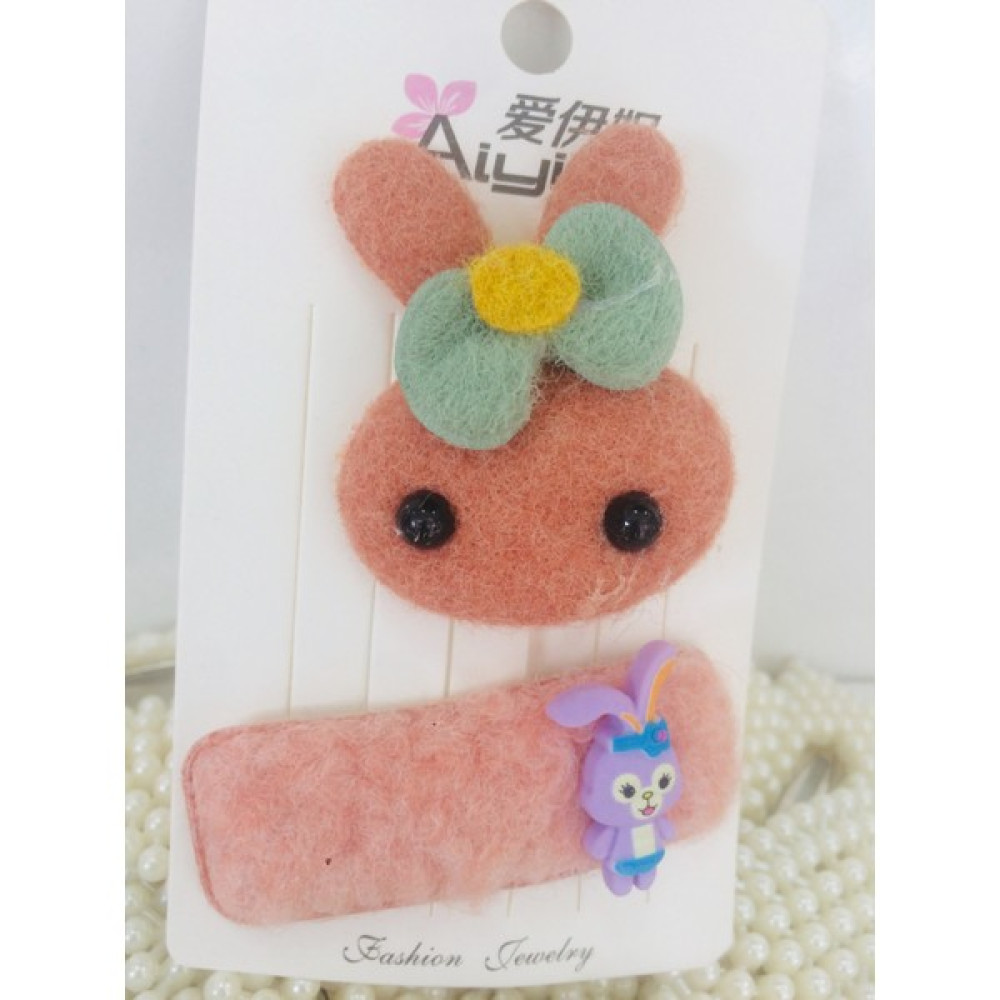 Bade Hediyelik Tavşan Figürlü Çocuk Bebek Renkli Peluş Çıt Çıt Pens Toka Seti 2'li Paket Toka, Taç & Saç Bandı Fiyatı