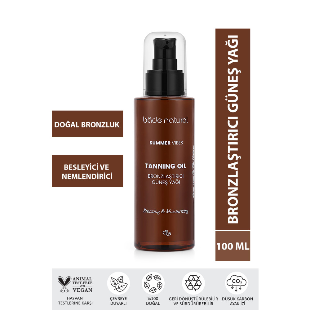 Bade Natural Bronzlaştırıcı Güneş Yağı %100 Doğal 100 ml Bronzlaştırıcılar Fiyatı