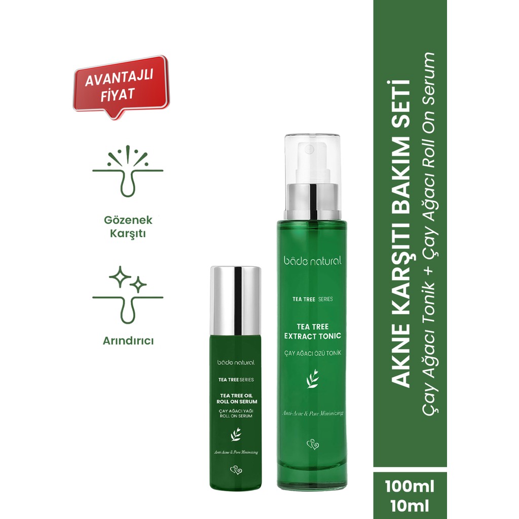 Bade Natural Çay Ağacı Akne Karşıtı ve Gözenek Sıkılaştırıcı Arındırıcı Tonik ve Hızlı Etkili Roll On Deodorantlar Fiyatı