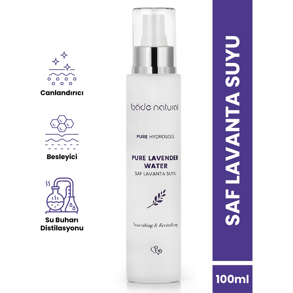 Bade Natural Lavanta Suyu %100 Doğal ve Saf Canlandırıcı & Besleyici Etkili Tonik 100 ml Diğer Fiyatı