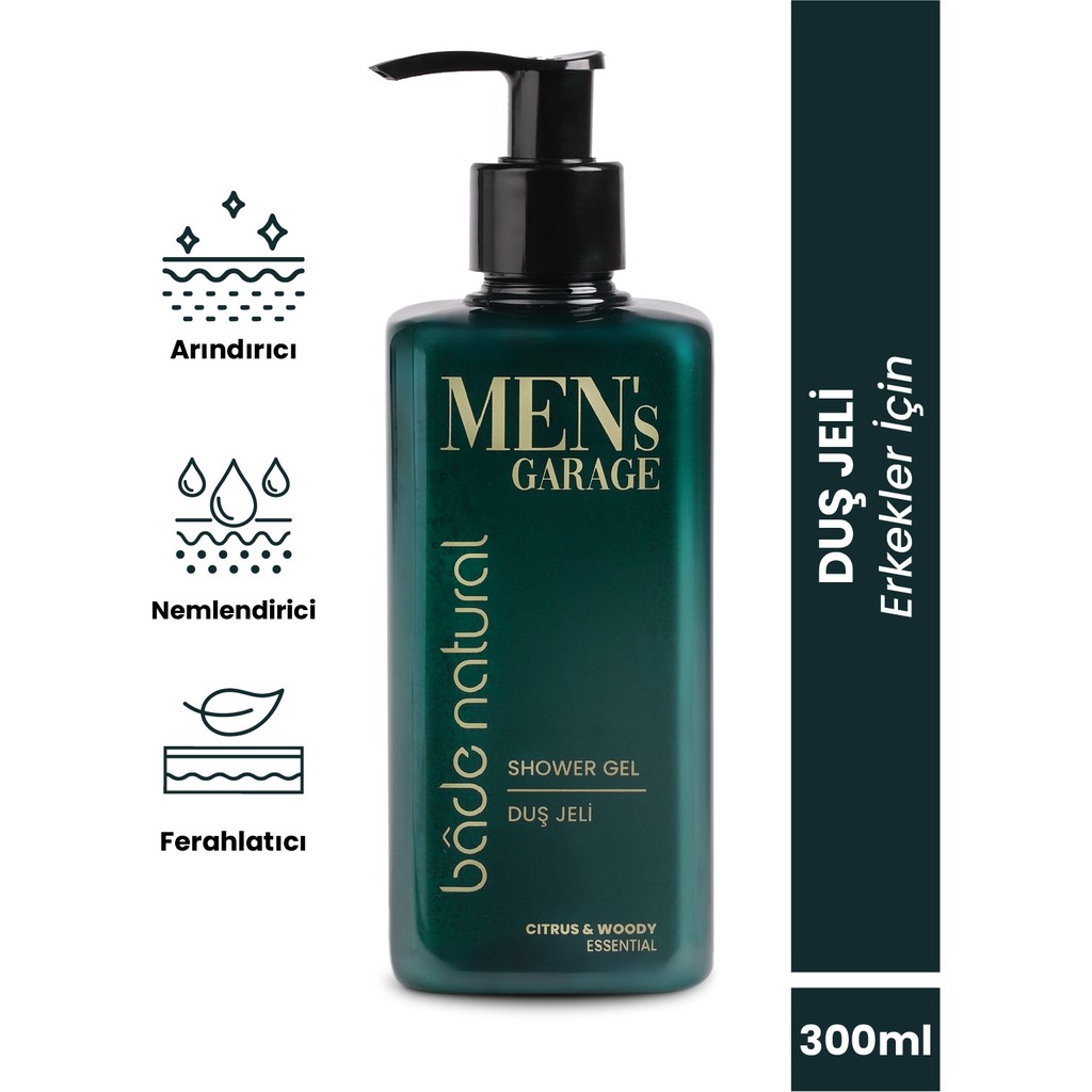 Bade Natural Men's Garage Duş Jeli Arındırıcı ve Canlandırıcı 300 ml Diğer Fiyatı