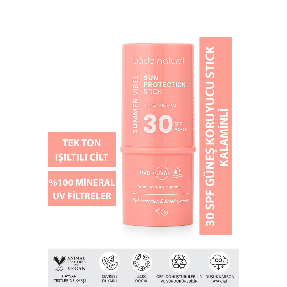 Bade Natural Pembe Güneş Koruyucu Stick 30 Spf Kalaminli Güneş Kremleri ve Losyonları Fiyatı