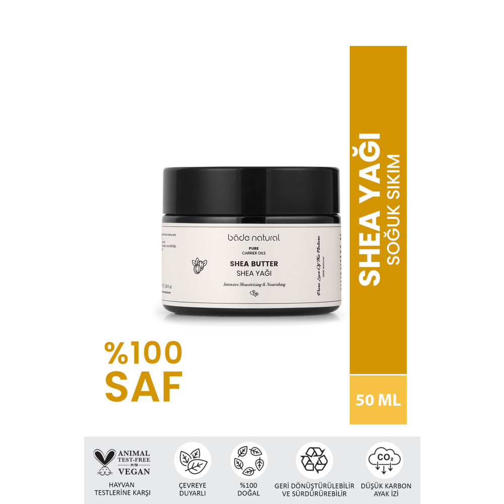 Bade Natural Shea Yağı Soğuk Sıkım %100 Saf 50 ml Cilt ve Yüz Bakımı Fiyatı