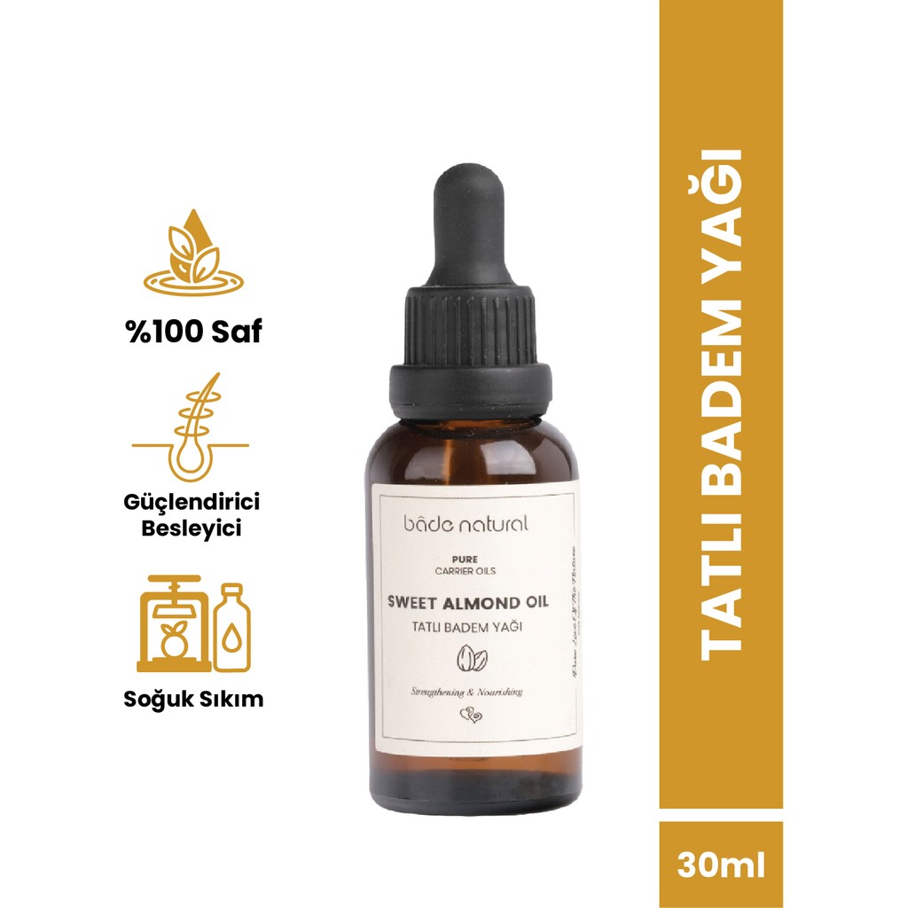 Bade Natural Tatlı Badem Yağı %100 Saf Soğuk Sıkım 30 ml Besleyici Etkiyle Cilt İçin Diğer Fiyatı