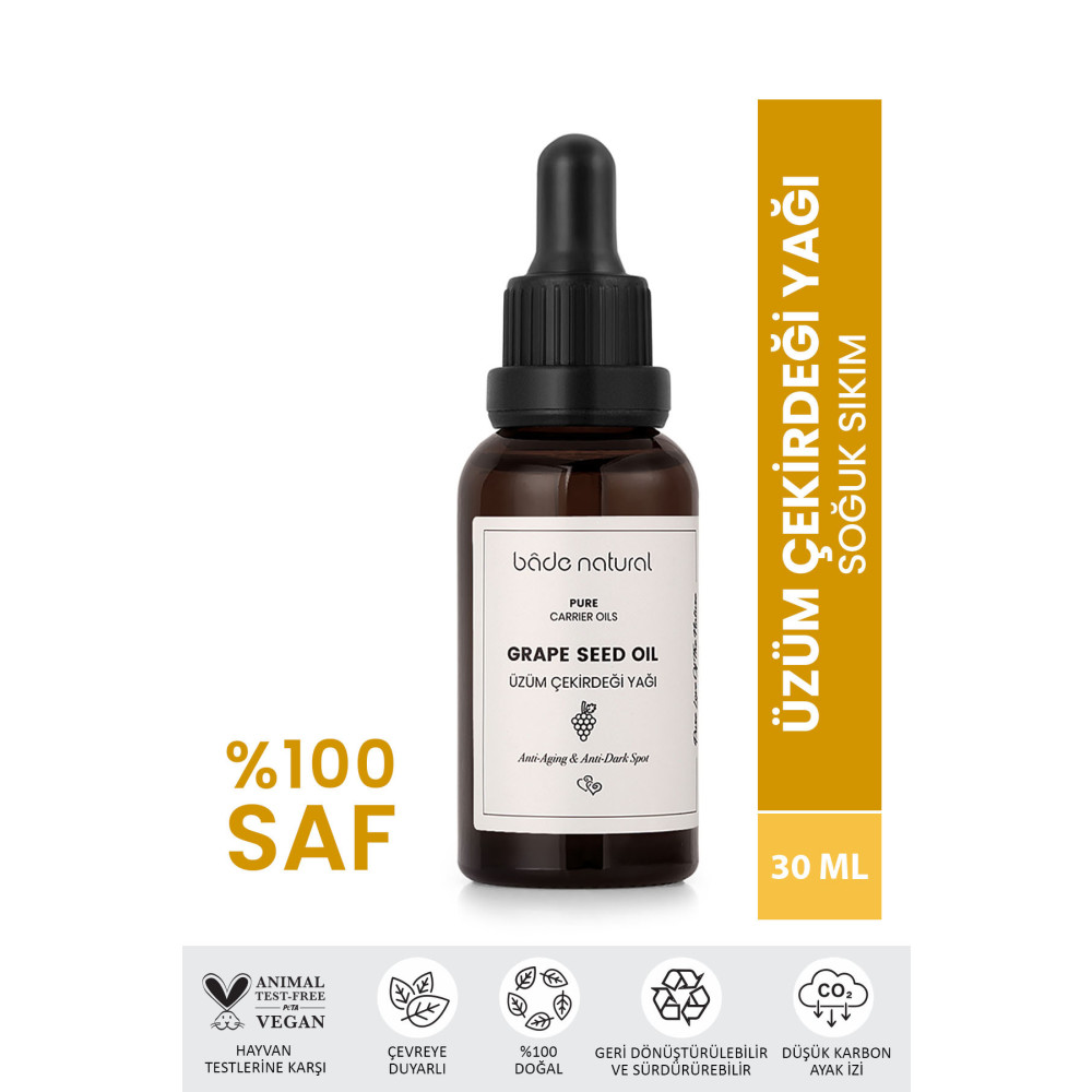 Bade Natural Üzüm Çekirdeği Yağı Soğuk Sıkım %100 Saf 30 ml Cilt ve Yüz Bakımı Fiyatı