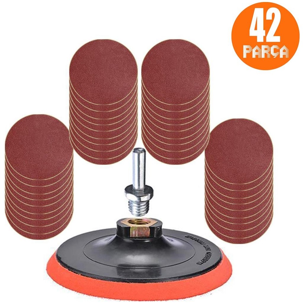 Badem10 42 Parça Cırt Zımpara Seti + Matkap Aparatı 115 mm Matkaplar Fiyatı