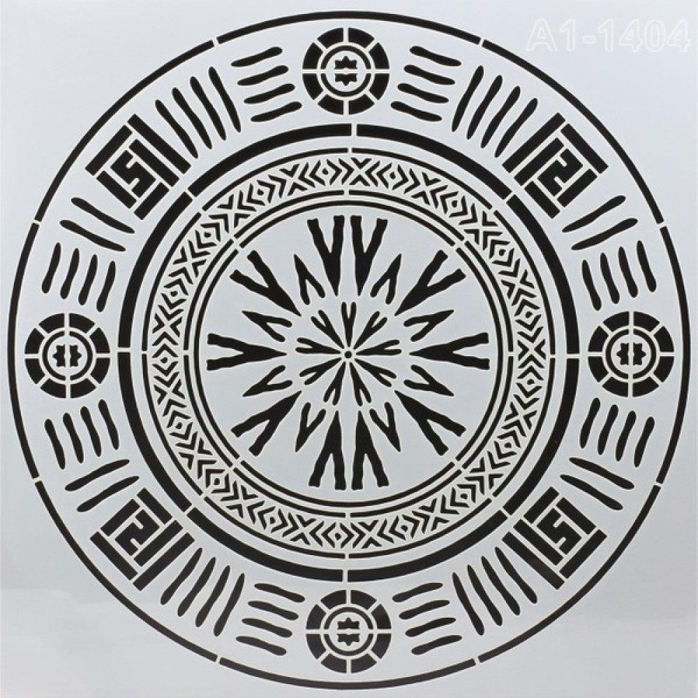 Badem10 Afilli Stencil Duvar Boyama Şablon Tasarım Mandala Desen Tekrar Kullanılabilir 30X30 cm Yardımcı Malzeme Fiyatı