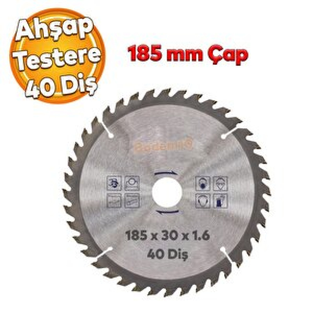 Badem10 Ahşap Mdf Mobilya Tahta Sunta Dolap Kesme Testeresi Metal Elmas Testere 185 Mm 40 Diş Yedek Parça - Elektrikli El Aletleri Fiyatı