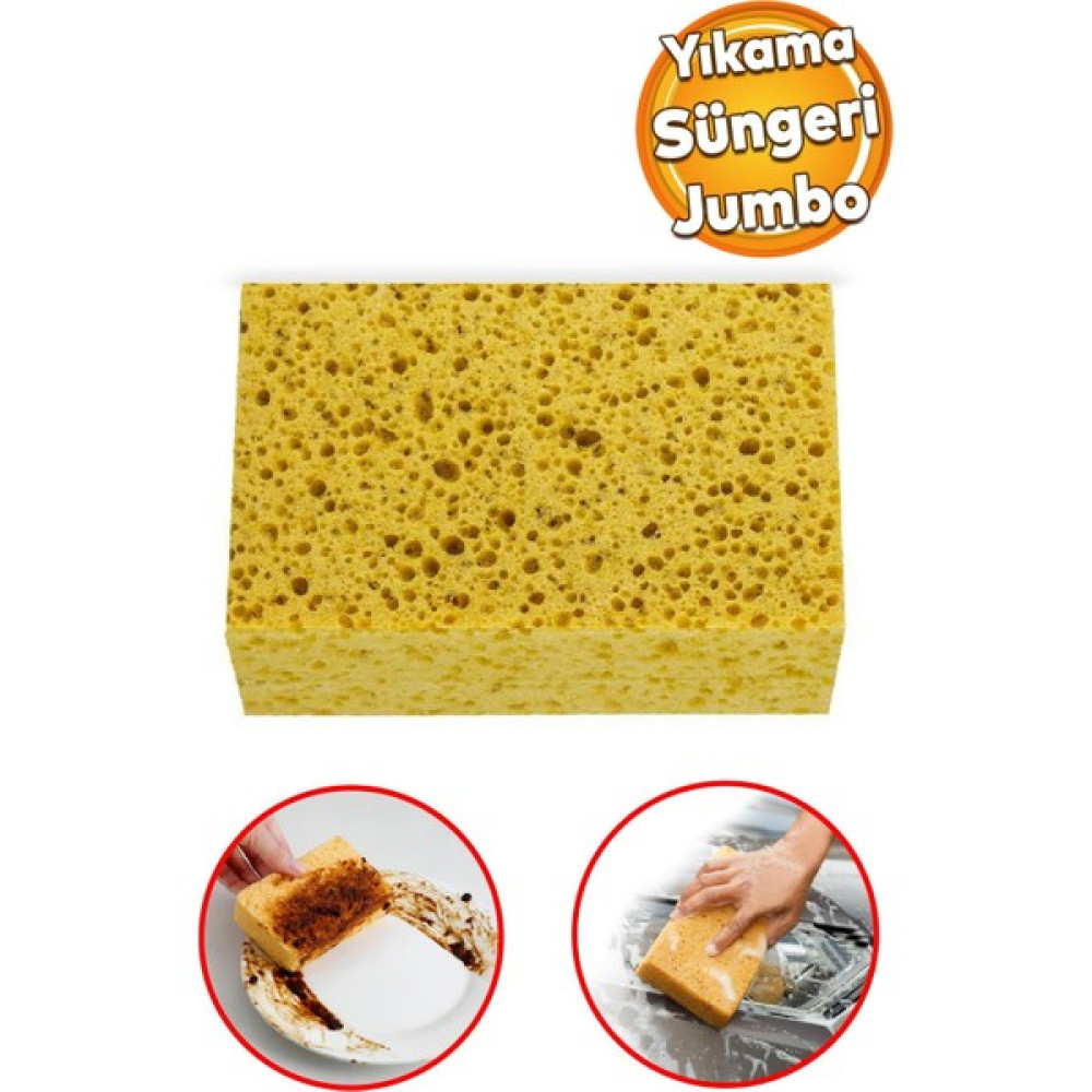 Badem10 Araba Otomobil Araç Yıkama Jumbo Süngeri Jumbo Emici Köpürtme 17X14X6 cm Temizlik Bulaşık Sünger Oto Bakım Bezleri Fiyatı