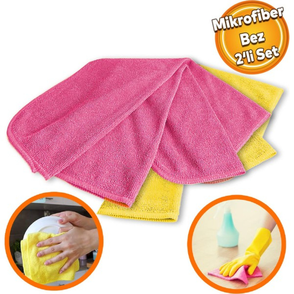 Badem10 Automix Araba Araç Otomobil Oto Ev Zemin Parke Kurulama Temizleme Mikrofiber Bez 2'li Set 35X35 Oto Genel Temizlik Fiyatı
