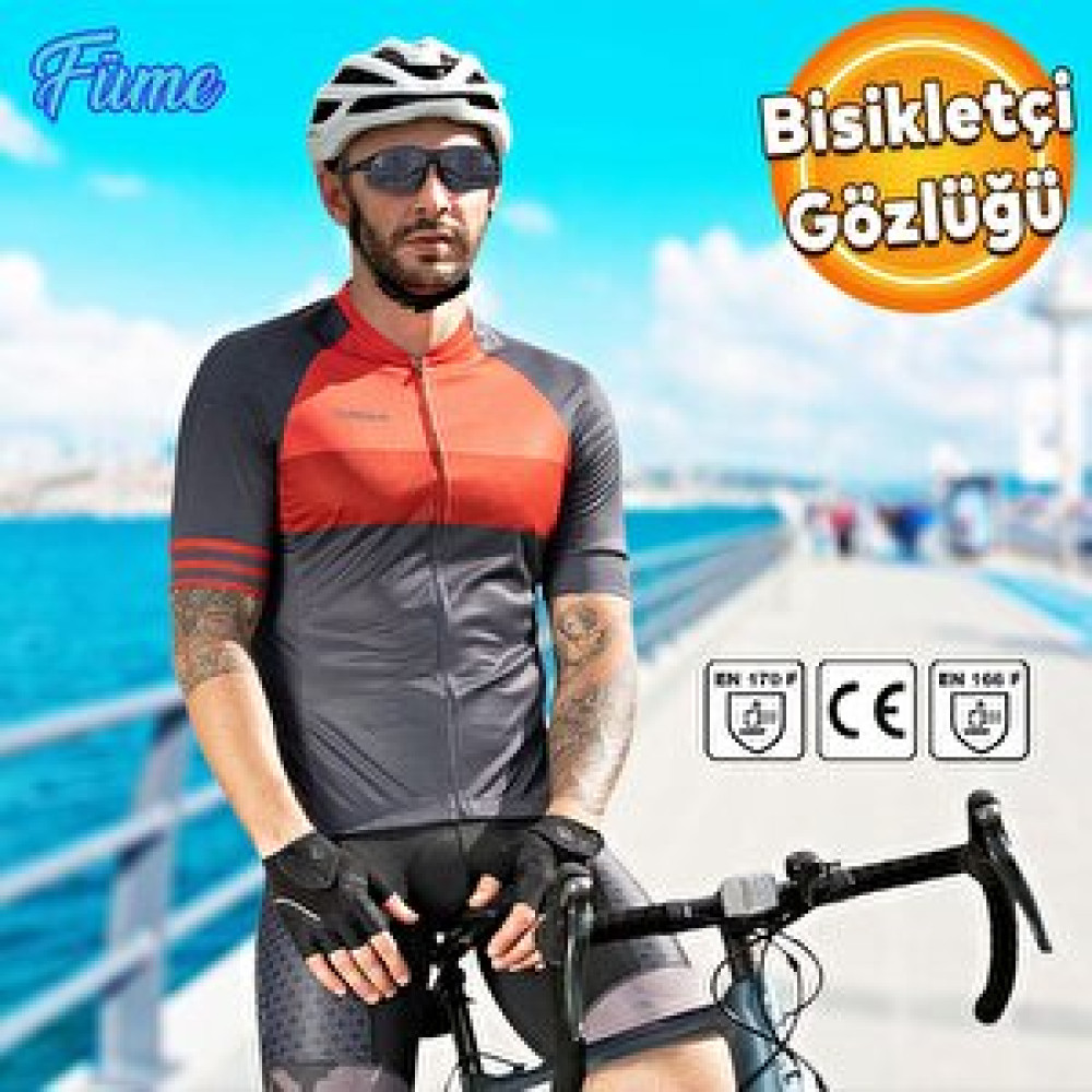 Badem10 Bisiklet Gözlüğü Uv Korumalı Ayarlanabilir Bisikletçi Gözlük Füme S900 Bisiklet Aksesuarları Fiyatı