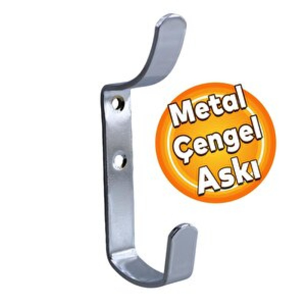 Badem10 Çengel Metal Portmanto Vestiyer Duvar Dolap Elbise Askısı Krom Mobilya Kapı Askılığı Aparatı Vestiyer Fiyatı