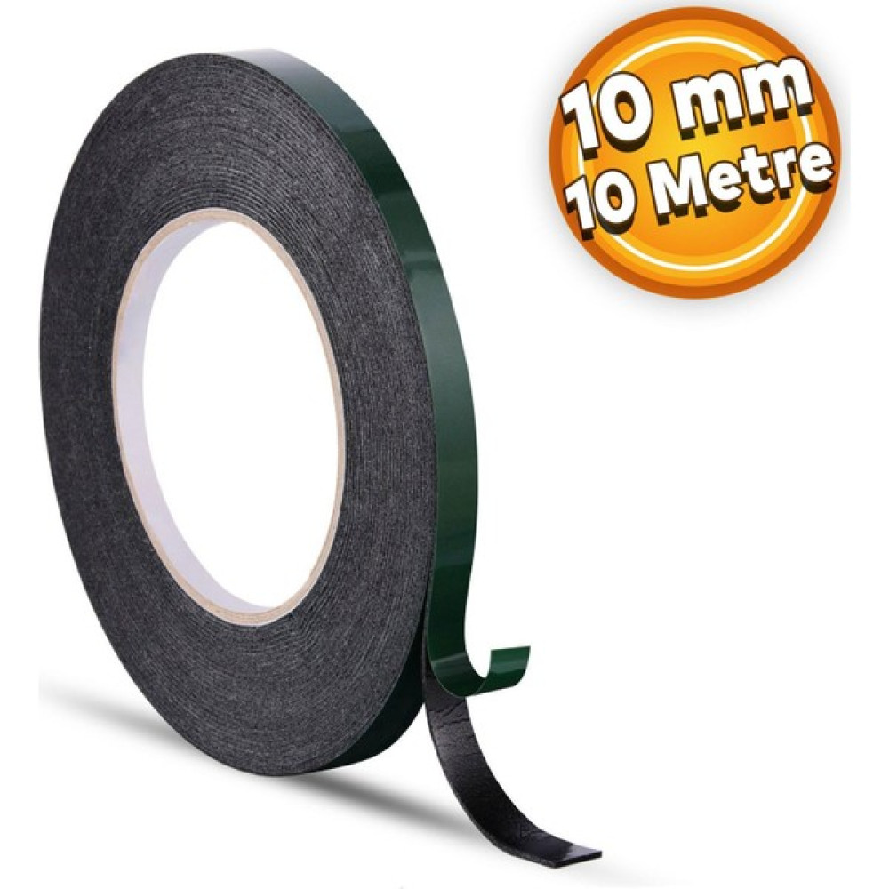 Badem10 Çift Taraflı Köpük Bant Eva Montaj Bandı Siyah 10 mm x 10 Metre Selobant Fiyatı