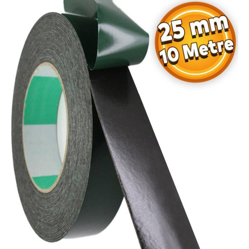 Badem10 Çift Taraflı Köpük Bant Eva Montaj Bandı Siyah 25 mm x 10 Metre Selobant Fiyatı