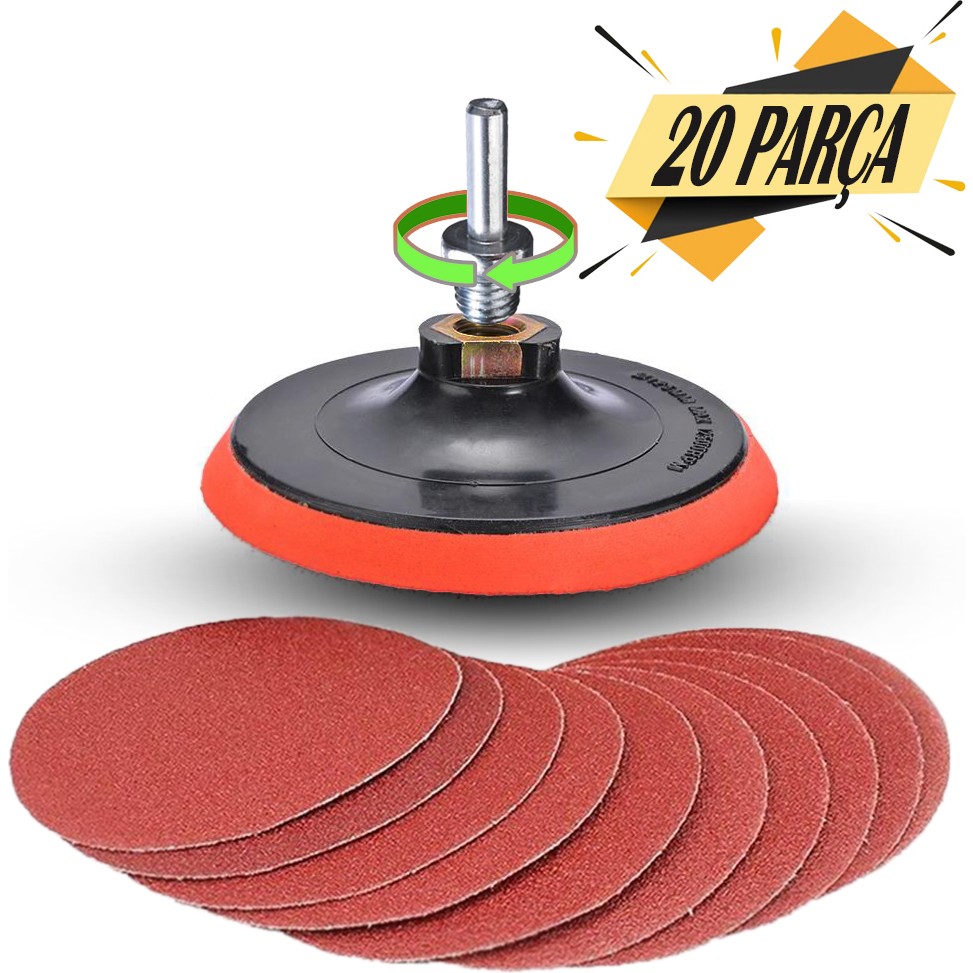 Badem10 Cırt Zımpara Kağıdı El Zımparaları Ucu Seti Matkap Aparatı 115 Mm Avuç Içi Spiral Taşlama 20 Parça Matkaplar Fiyatı