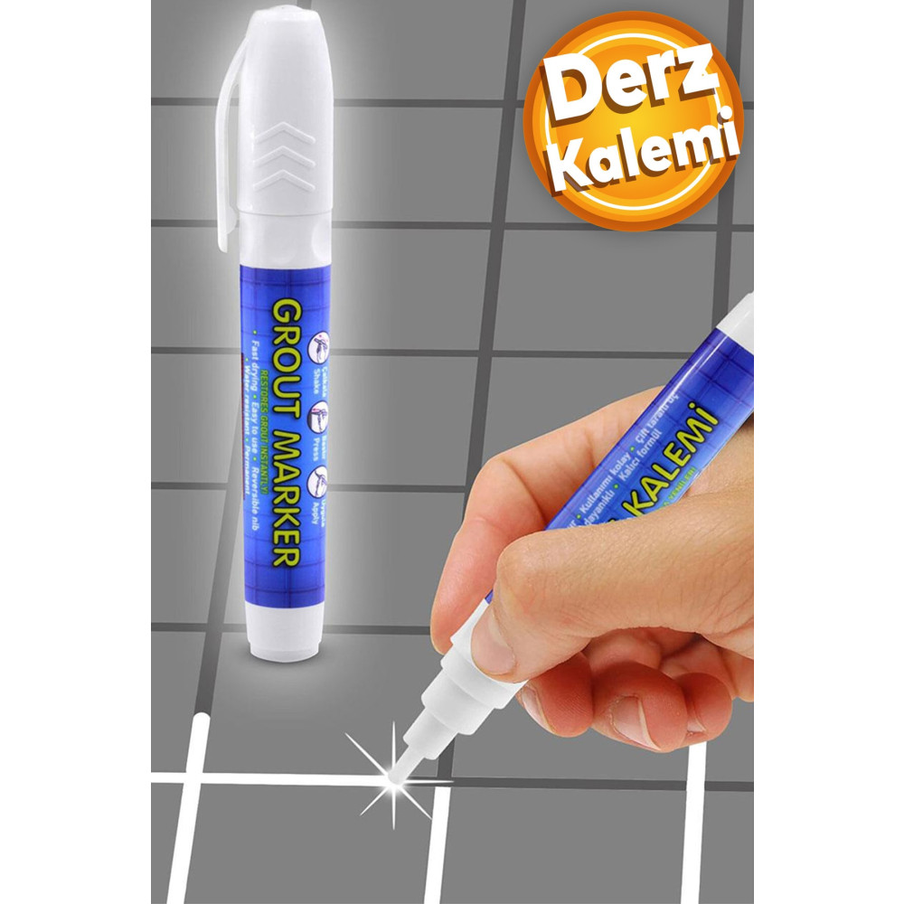 Badem10 Derz Dolgu Kalemi Fayans Beyaz Hızlı Kuruyan Su Bazlı Kokusuz Kalıcı Yenileme Nalburiye & Hırdavat Fiyatı