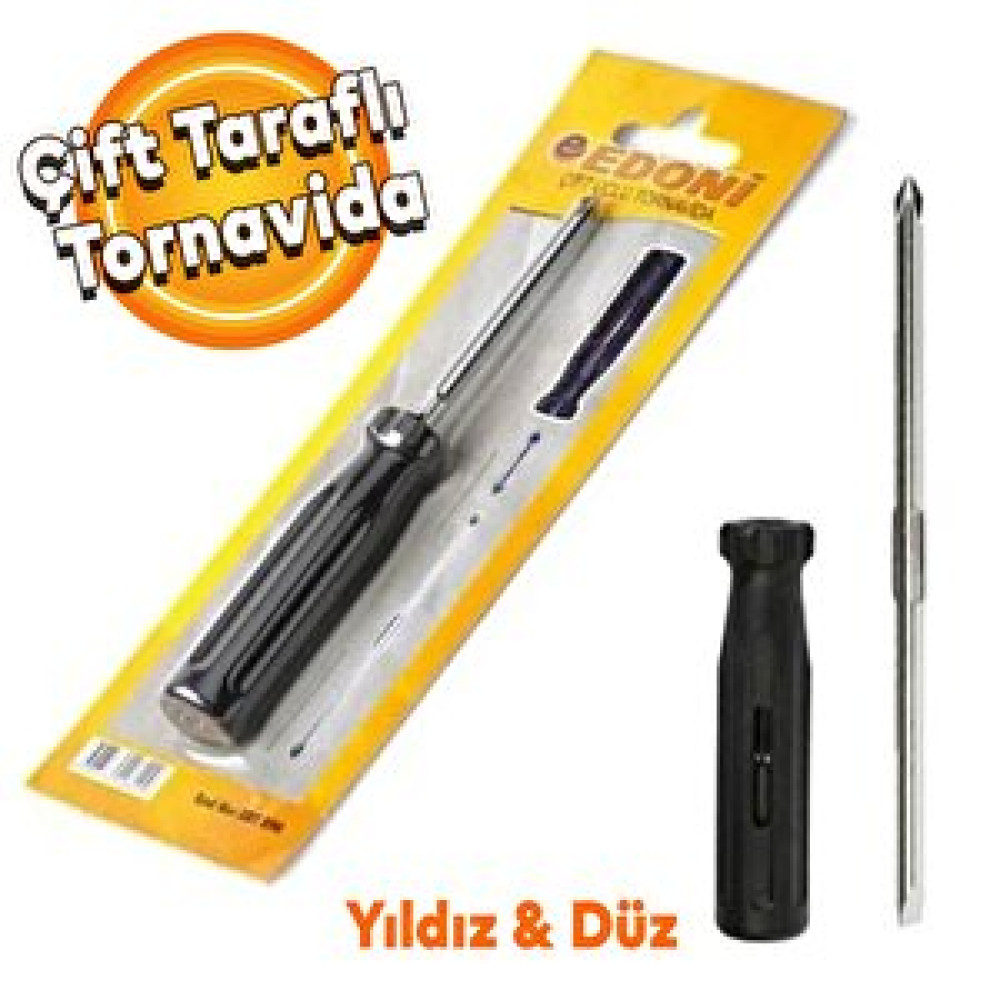 Badem10 Edoni Edt890 Çift Uçlu Tornavida Yıldız+düz Değişken Uçlu 15 Cm Tornavida Fiyatı