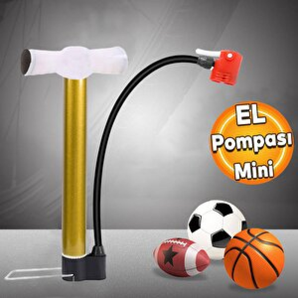 Badem10 El Tipi Bisiklet Hava Pompası Ayak Tutamaklı Mini Pompa Çok Renkli Bisiklet Aksesuarları Fiyatı