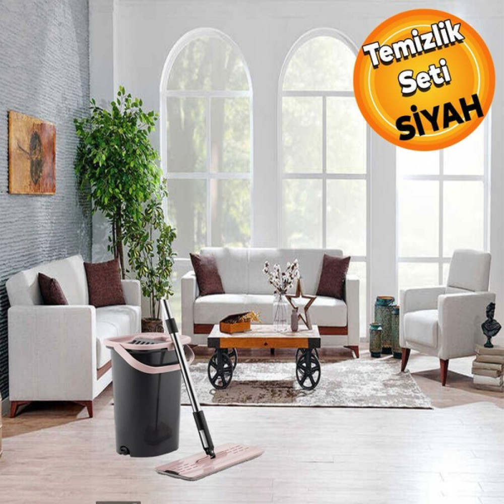 Badem10 Emayhome Sillgech Compact Mop Bez Banyo Ev Ofis Yer Duvar Silme Temizlik Seti Paspas Vilada Siyah Temizlik Malzemeleri Fiyatı