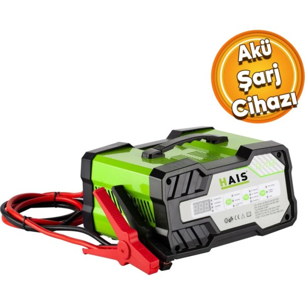 Badem10 Haıs Akümülatör Redresör Akü Sarj Şarj Dolum Doldurma Cihazı Araç Araba 12-24 Volt 620 Watt FC16E Akü Şarj Edici Fiyatı